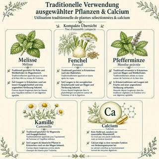 Traditionelle Verwendung der Inhaltsstoffe von Magen essentia