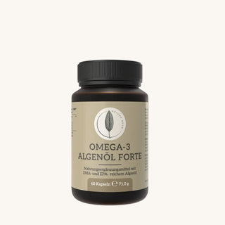 Natura Nova Omega 3 Algenoel Forte vegane Kapseln mit DHA und EPA Frontansicht