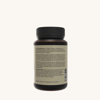 Natura Nova Omega 3 Algenoel Forte Kapseln Rueckseitenansicht mit Inhaltsangaben